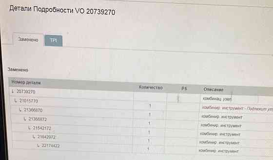 Нужна 20739270 комбинация приборов на Volvo FH13 2007г. Вся Россия