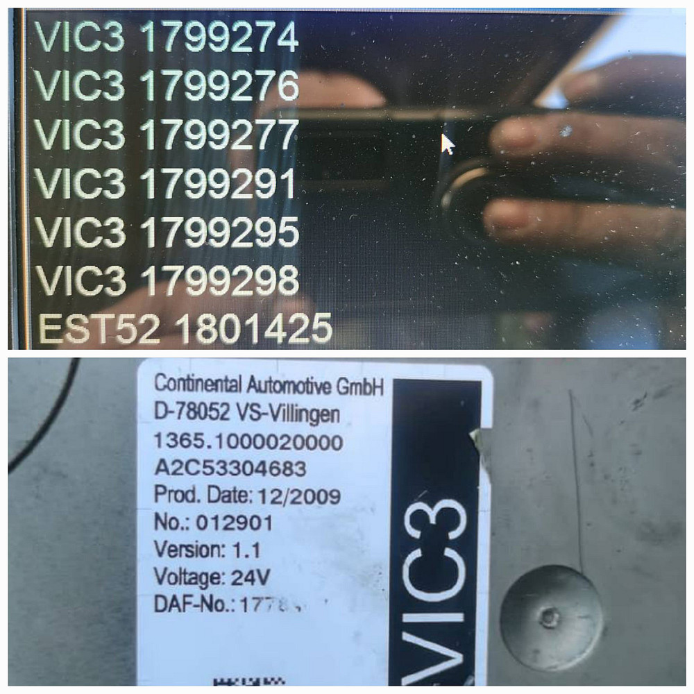 На DAF XF105 куплю блок VIC 3, желательно с версий 1.3.  - photo 1