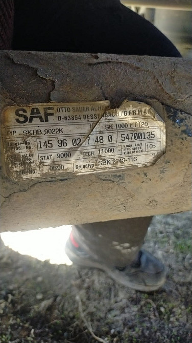 Ищу ось SAF SKRB 9022K (дисковые) на Шмитц.  - photo 1