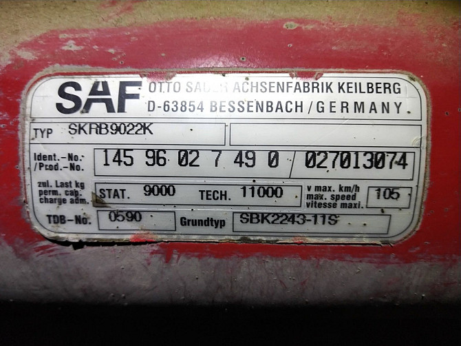 Нужна ось SAF SKRB9022K. Вся Россия - изображение 1