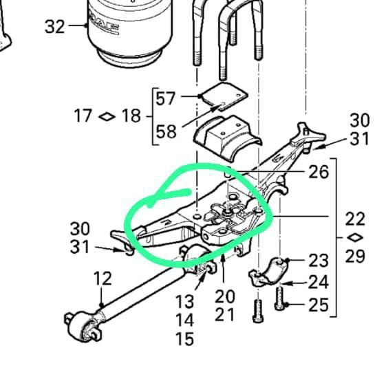 Ищу 1778748 задний левый рычаг пневмоподушек Даф 105.  - photo 1