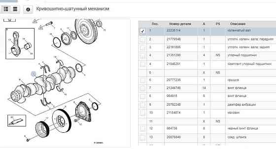На Volvo куплю коленвал D13 Евро5 - 22235114 - любой начиная с 2005г. 