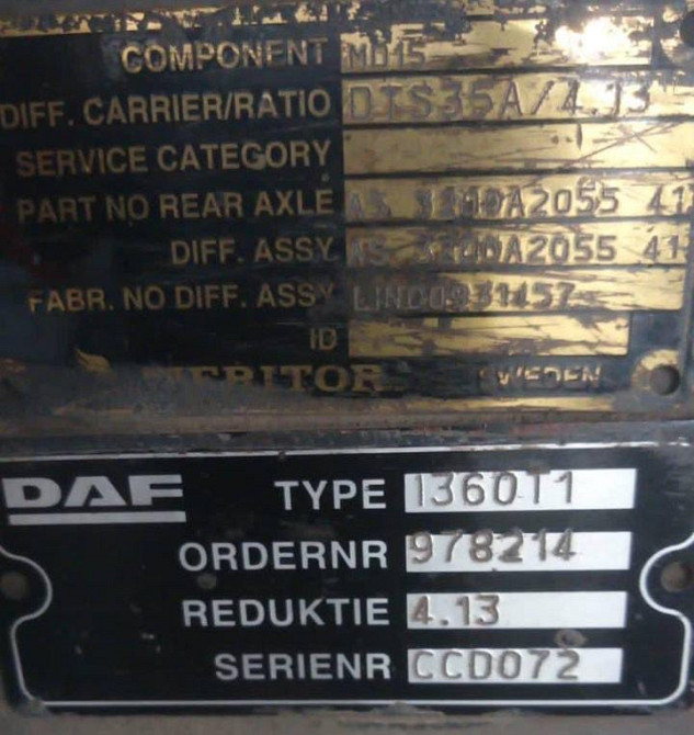 Нужен редуктор 4,13 DAF.  - photo 1