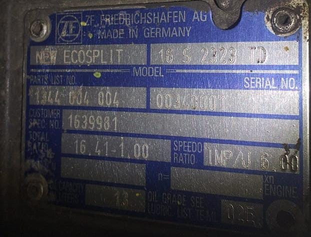 Нужна коробка 16S2323TD на DAF XF105 (четко в шильдик).  - photo 1