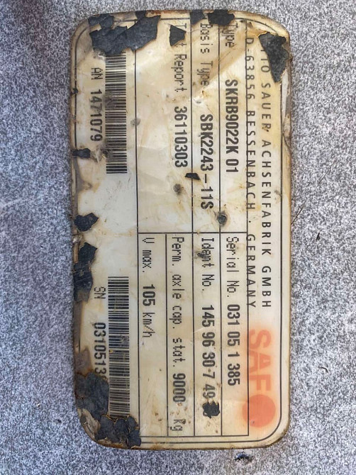 Нужна ось saf sbk2243 - 11s skrb9022k 01, можно голую без ступиц.  - photo 1