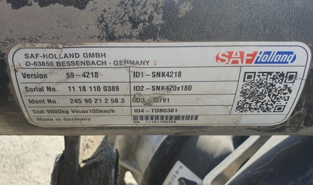 Нужна ось SAF S9-4218, либо балка.  - photo 1