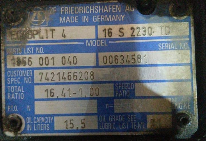 На Рено Премиум 2011г.в. ищем кпп 16S2230TD (квадрат, не овальная).  - photo 1