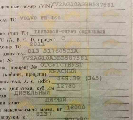 Ищем Гур на Вольво FH 460 11г. 