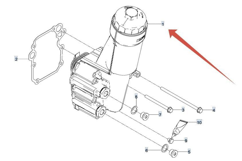 Ищу 51050007100, 51050007186 корпус масляного фильтра Man D0836 LFL 64.  - photo 1