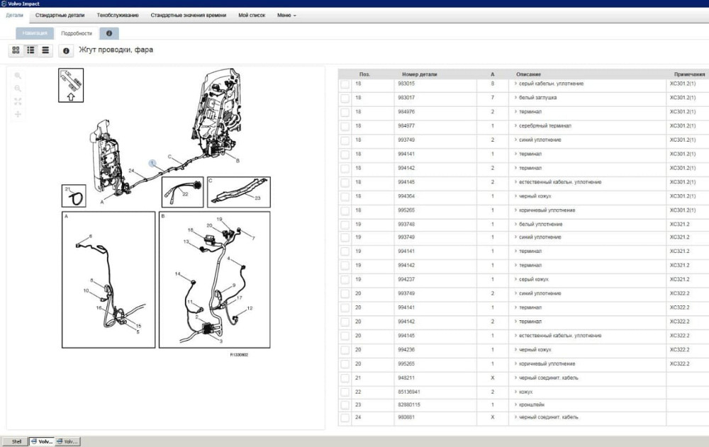 Нужен жгут проводов (проводка фары) Volvo FH4. Вся Россия - изображение 1