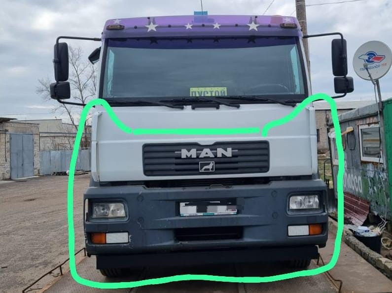 Нужен бампер в сборе, дефлекторы капота, решётка радиатора и правая ступенька MAN. Вся Россия - изображение 1