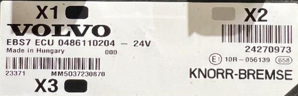 Knorr-Bremse 0486110204 блок управления тормозами EBS7 Санкт-Петербург - изображение 1