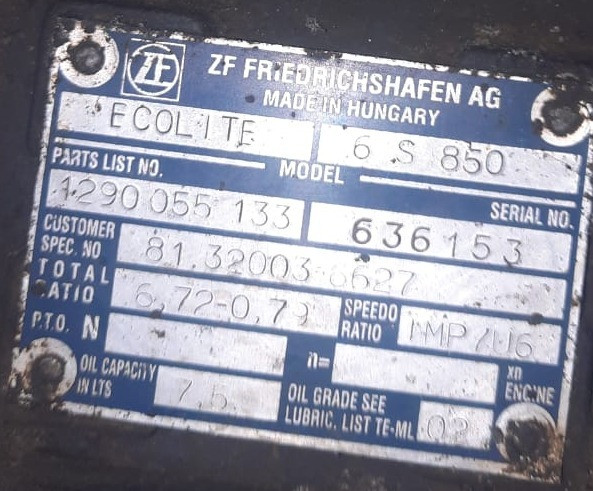 Ищу кпп Ман 81320036627, zf 1290055133, Ecolite 6S850 6.72-0.79.  - photo 1