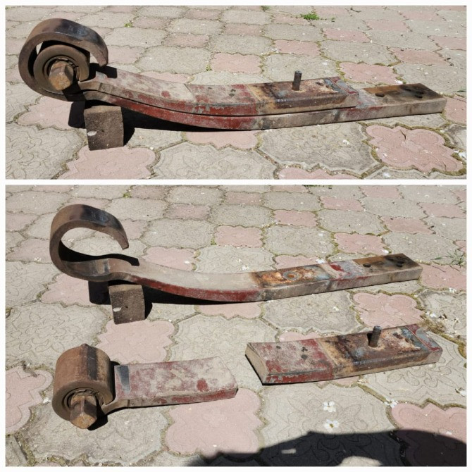 Ищу отдельно коренной лист или рессору в сборе на прицеп Касбехер 93г ось ВРw (сайленблок с четырех  - photo 1