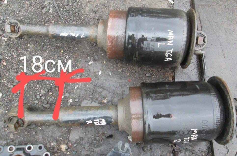 Нужна 81436506028 пневмо стойка подвески MAN TGA (как на фото, с верхним пальцем).  - photo 1