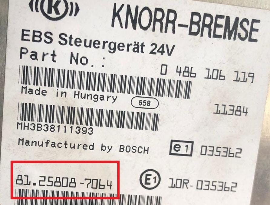 Ищем 81258087064, 0486106119 блок управления EBS МАN.  - photo 1