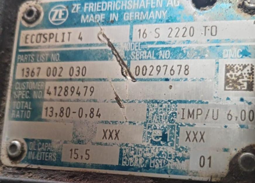 Ищем кпп ZF Ecosplit 4, 1367002030, Iveco 41289479, 16S2220TO 13.80-0.84.  - photo 1