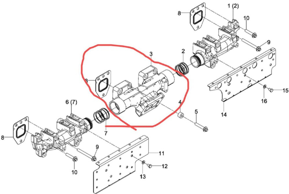 Ищу 51081020683 выпускной коллектор середина MAN.  - photo 1