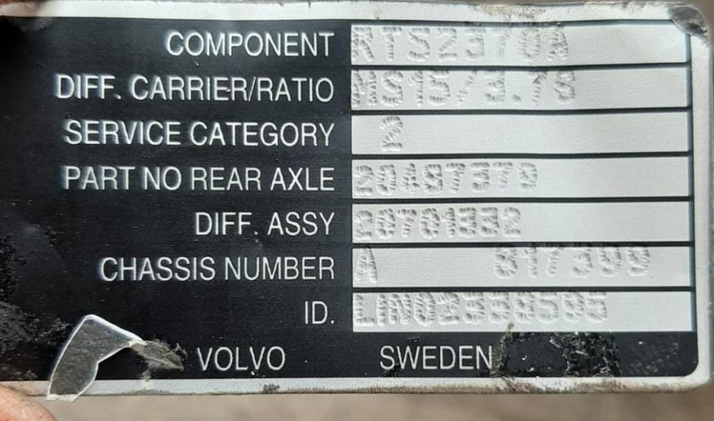 Нужен редуктор заднего моста RTS2370A 3,78 VOLVO 4, 20701332.  - photo 1
