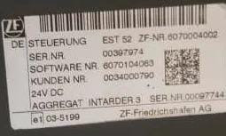 Нужен 6070004002 блок управления ретардой Даф 105, 00397974, Intarder 3, EST52 ZF6070104063.  - photo 1