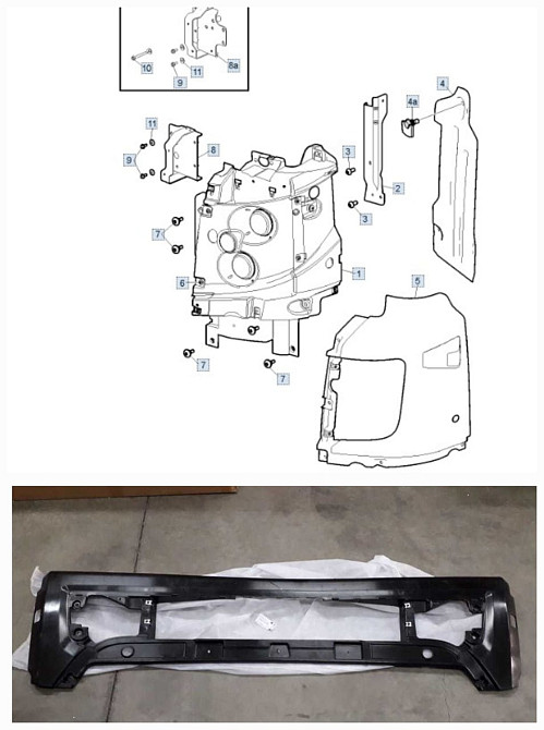 На Вольво фмх 2011 года нужны: 82447263 - накладка бампера, 82311465 - фара левая, 82429187 - закрыв  - photo 1