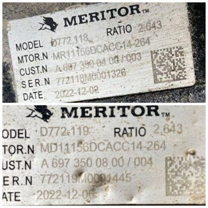 Ищу редуктора Meritor на Mercedes MP4 - проходной и задний ! Передаточное 2,643 !  - photo 1