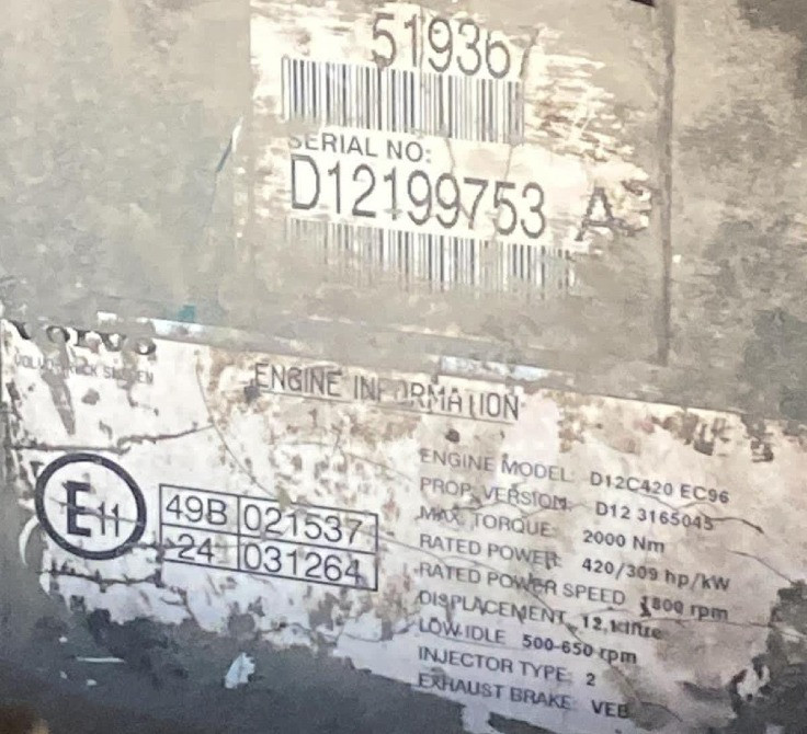 Нужны мозги двс Volvo FH12. D12. 420 л.с.  - photo 1