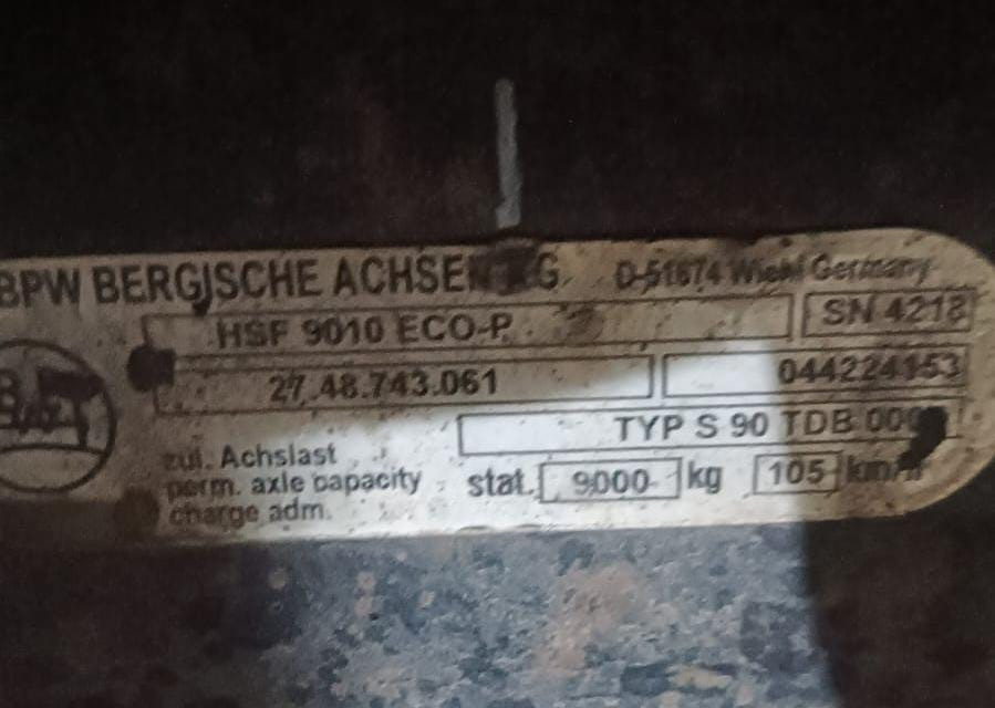 Нужна ось BPW HSF 9010 ECO-P.  - photo 1