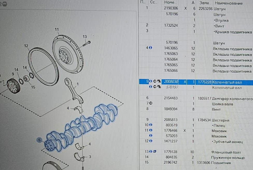 Ищу 2008030 коленвал Scania P 440 2012г. DC13102L01 PDE. Вся Россия - изображение 1