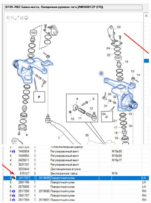Ищу 2817357 левый кулак Скания 6 серия. Вся Россия - изображение 1