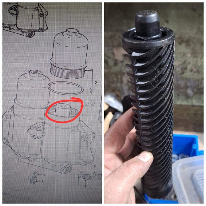 На DAF 105 нужна вставка топливного фильтра 1788318 6650826900 (направляющая для фильтра тонкой очис  - photo 1