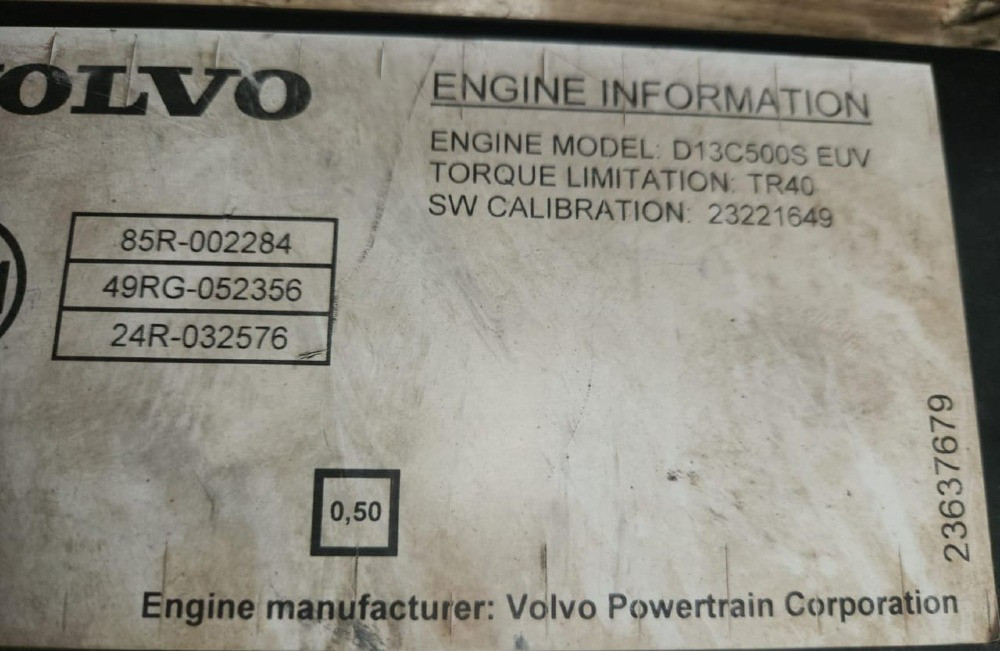 Нужен б/у в сборе двс D13C500 или вкладыши, коленвал, блок. Вся Россия - изображение 1