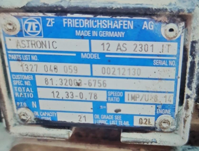 Нужна кпп 12AS 2301IT на MAN TGA 2003г.  - photo 1