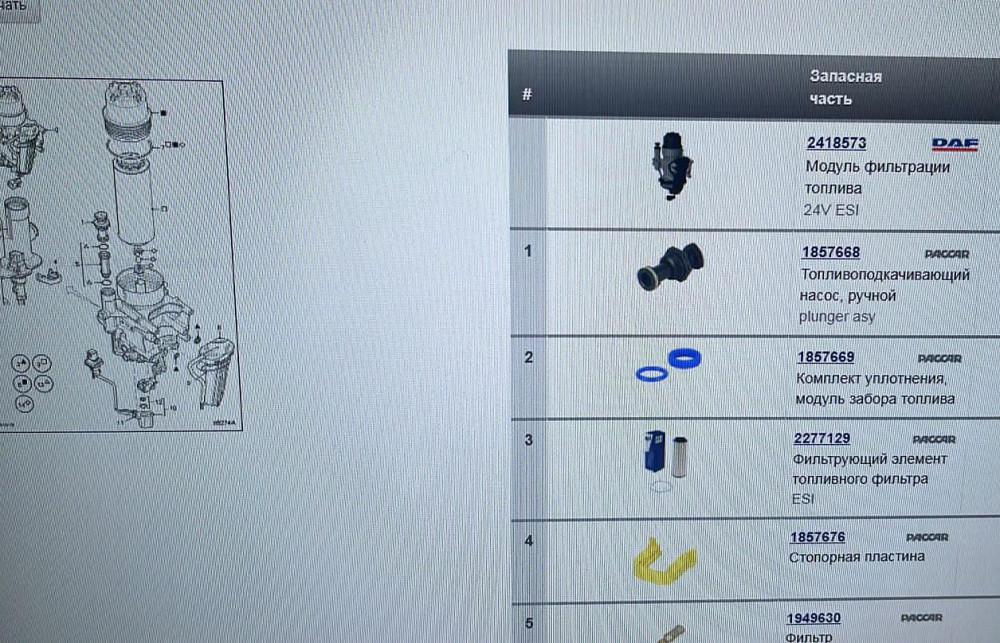Ищу корпус топливного фильтра Даф 106 2021 года машина 480л.с.  - photo 1