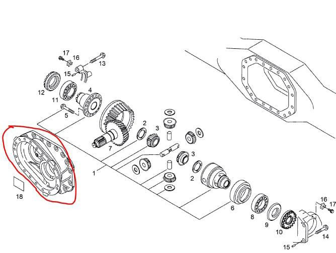 Нужен корпус проходного редуктора 81356006558, либо редуктор в сборе. Вся Россия - изображение 1