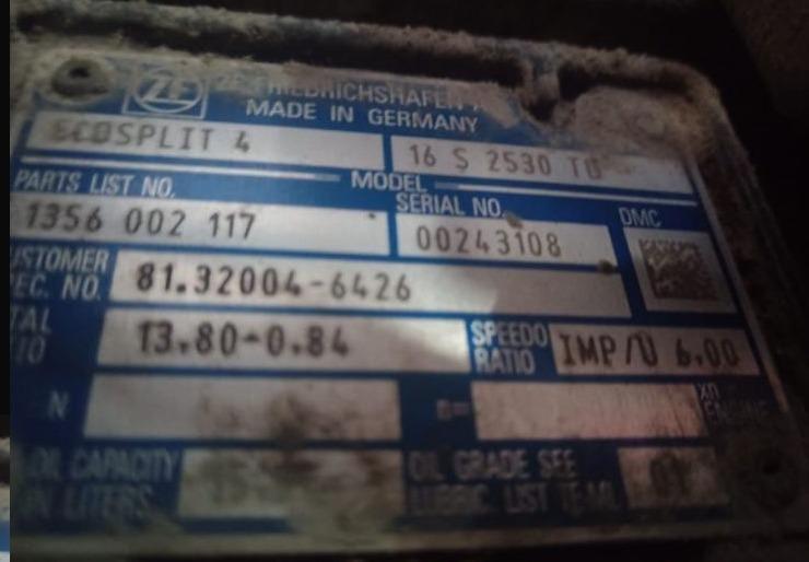 Ищем 81.32004-6426 кпп ZF Ecosplit 4 16s2530to. 0,84.  - photo 1