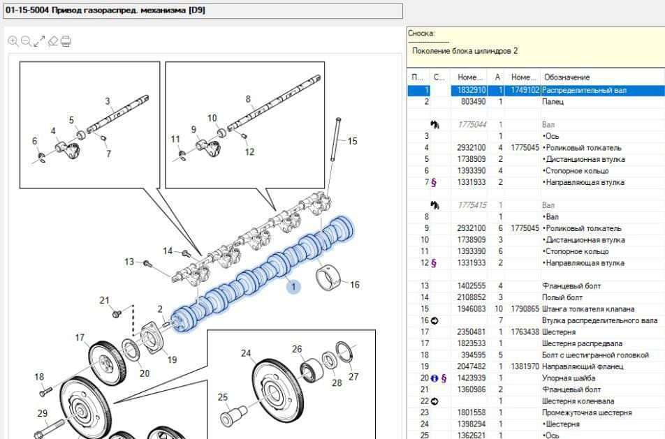 Нужен 1832910 распредвал с 9-литрового газового мотора Скания, с НДС. Вся Россия - изображение 1