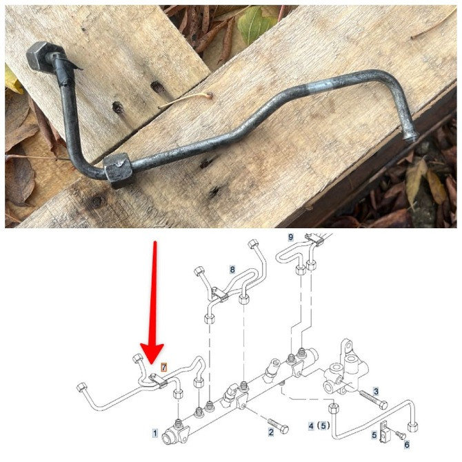Нужна 1-я топливная трубка MAN TGA D2876 LF12, 51103006019 / 51103006281. Вся Россия - изображение 1