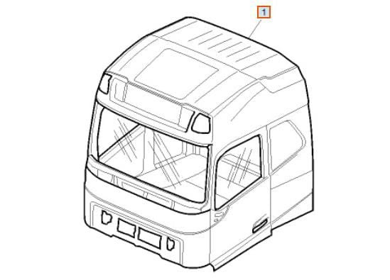 Нужна кабина в сборе Вольво фш4 2019г. акпп (85154080), цвет белый. Москва и МО. Вся Россия - изображение 1