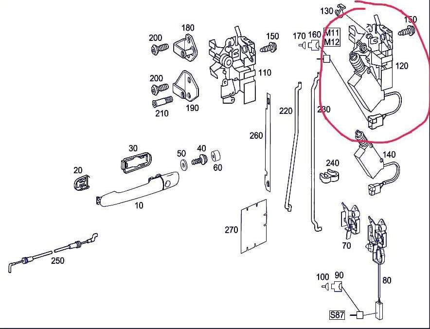 Нужен замок двери левой + электропривод на АТЕГО 2006 года.  - photo 1