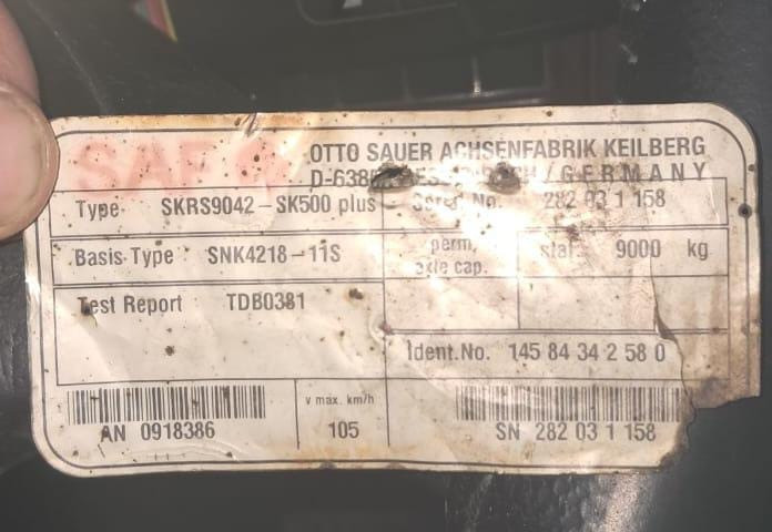 Нужна такая ось SAF SNK4218-11S на прицеп барабан 2003год. Вся Россия - изображение 1