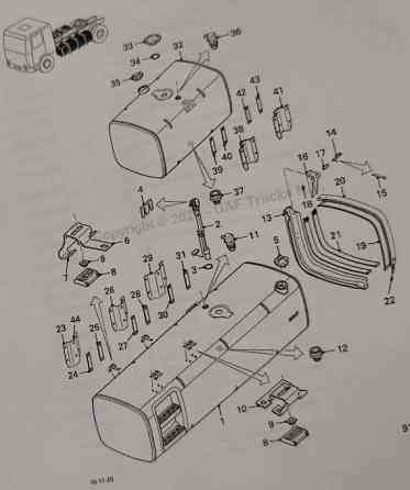 Нужен 2198101 - бак 950 литров DAF XF106, со ступенькой, трапом и кронштейнами. 