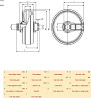 Направляющее колесо (ленивец) DE14 для спецмашин Sankt-Peterburg