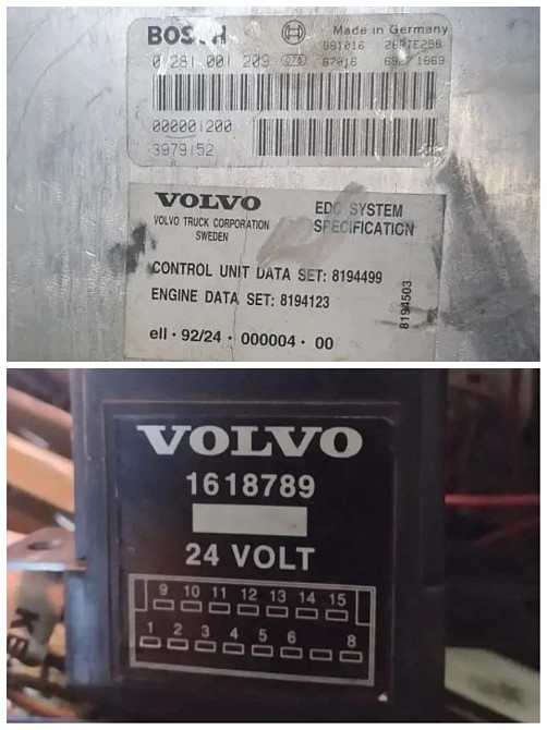 На Volvo 1997 года нужны : 0281001209 - блок управления ДВС и 1618789 - реле (блок управления ЭБУ).  - photo 1
