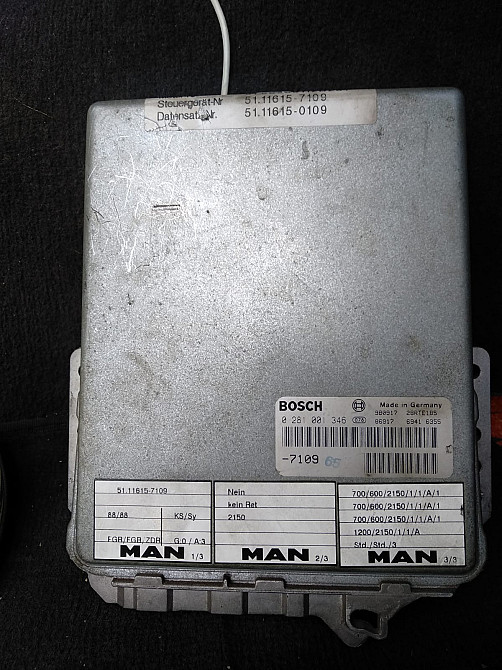 На Ман Командор 1999г. ищу 51.11615.7109 MAN блок управления двигателем.  - photo 1