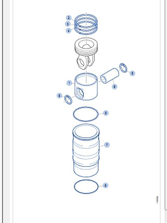 SCANIA 1791644 ремкомплект гильза-поршень-кольца на один цилиндр двигателя СКАНИЯ D12 Sankt-Peterburg - photo 1