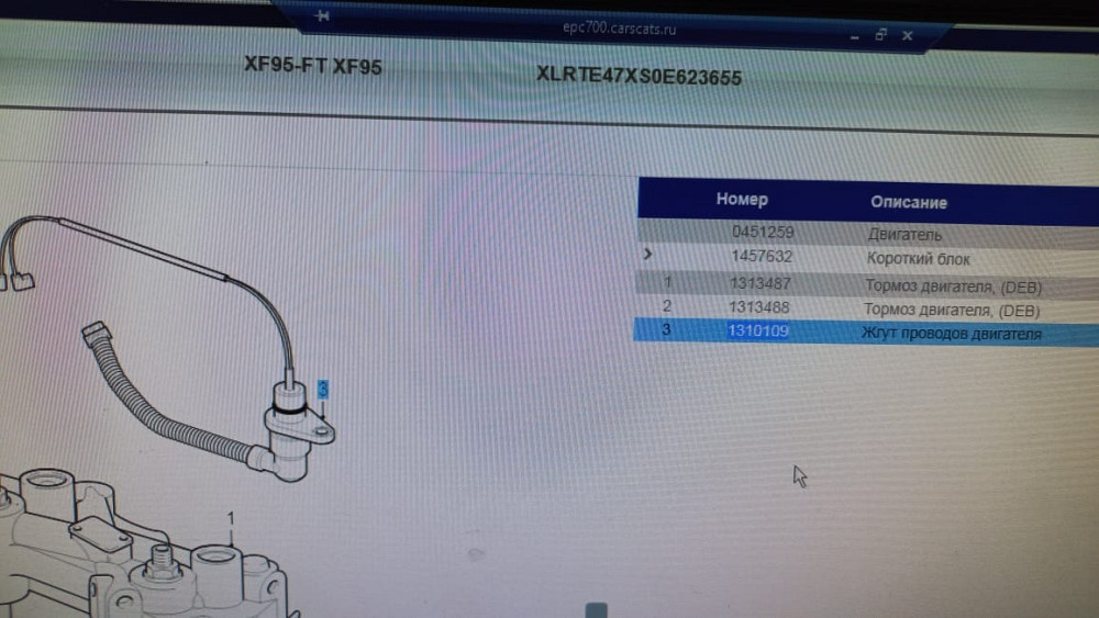 Ищу 1310109 жгут проводов DAF XF95, горный тормоз, DEB 2003-2005.  - photo 1