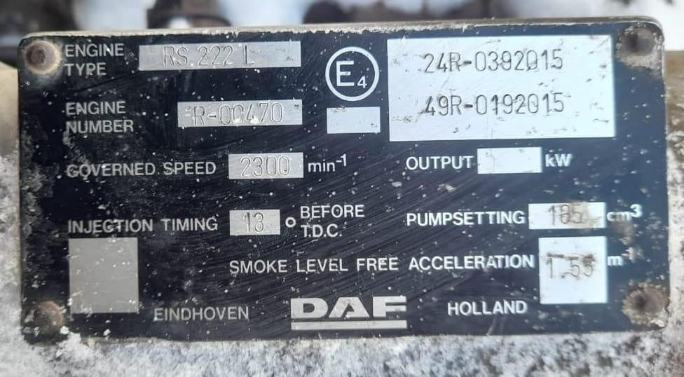 Нужен мотор комплект, либо столб DAF RS222L.  - photo 1