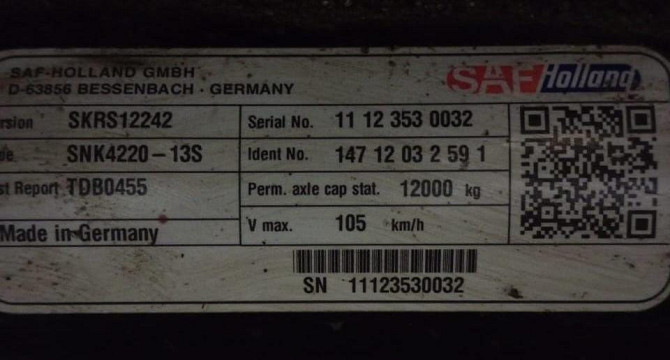 Нужна ось SAF SNK4220-13S. Вся Россия - изображение 1