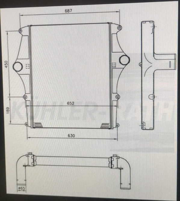 Ищу 81061300136 интеркулер на МAN F2000 м одиночка (с тягача не подходит).  - photo 1